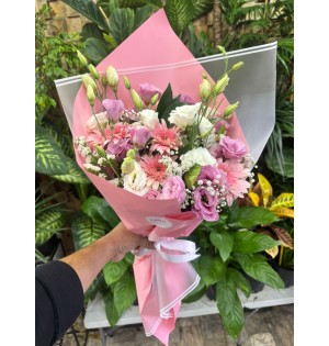LİSİANTHUS - GERBERA BUKETİ